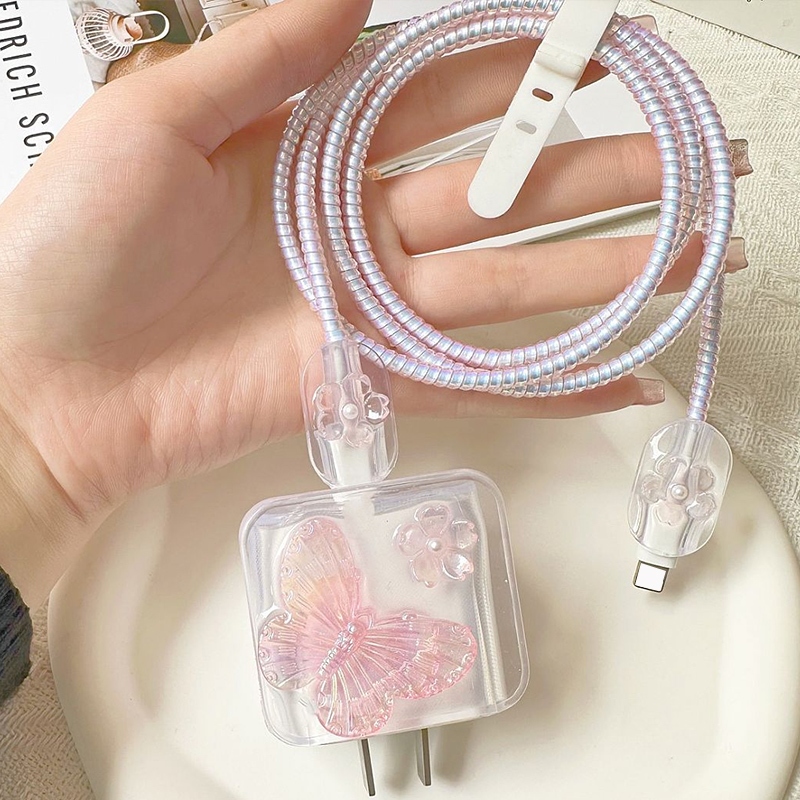 (1ชุด5ชิ้น) เคสถนอมสายชาร์จ 3D น่ารัก สำหรับ Charger Protector เคสป้องกันสายชาร์จแบบสร้างสรรค์เหมาะสำหรับ IP - รูปที่ 4