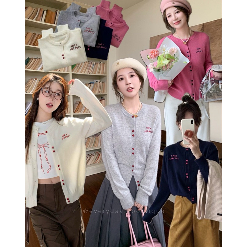 🔖𝗛𝗔𝗩𝗘 𝗔 𝗡𝗜𝗖𝗘 𝗗𝗔𝗬 𝗞𝗡𝗜𝗧 𝗖𝗔𝗥𝗗𝗜𝗚𝗔𝗡😍(390฿) ช่วงใกล้เทศกาล!! แนะนำคาร์ดิแกนรุ่นนี้เลย ความคิ้วท์ยืนหนึ่ง! 