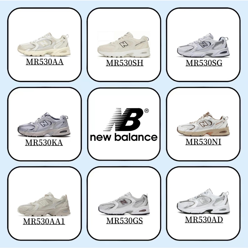 （ของแท้ 100 %）New Balance 530 MR530GS เหลือง/ขาว/เทา/เขียว/ดำ/แดง