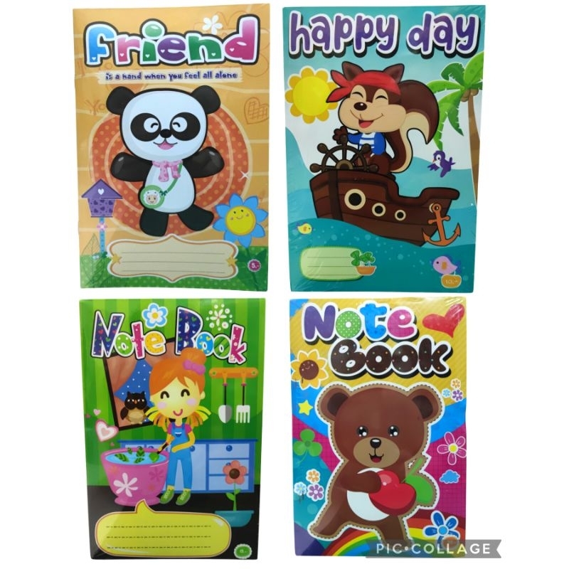 สมุดบันทึก สมุดนักเรียน 5บาท(12แผ่น), 10บาท(30แผ่น), 15บาท(66แผ่น), 20บาท(80แผ่น)