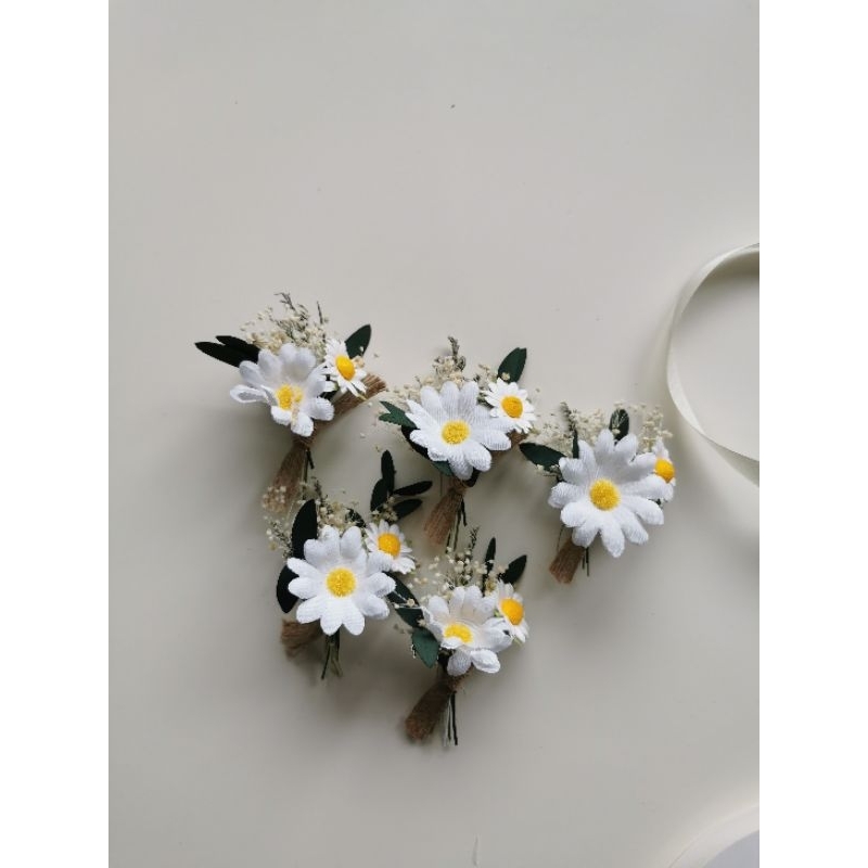 Memoryofflower ข้อมือเพื่อนเจ้าสาว เข็มกลัด ธีมดอกเดซี่Daisy ราคา ถูกที่สุด ดีลบีเคเค แกลเลอรีภาพที่ 7