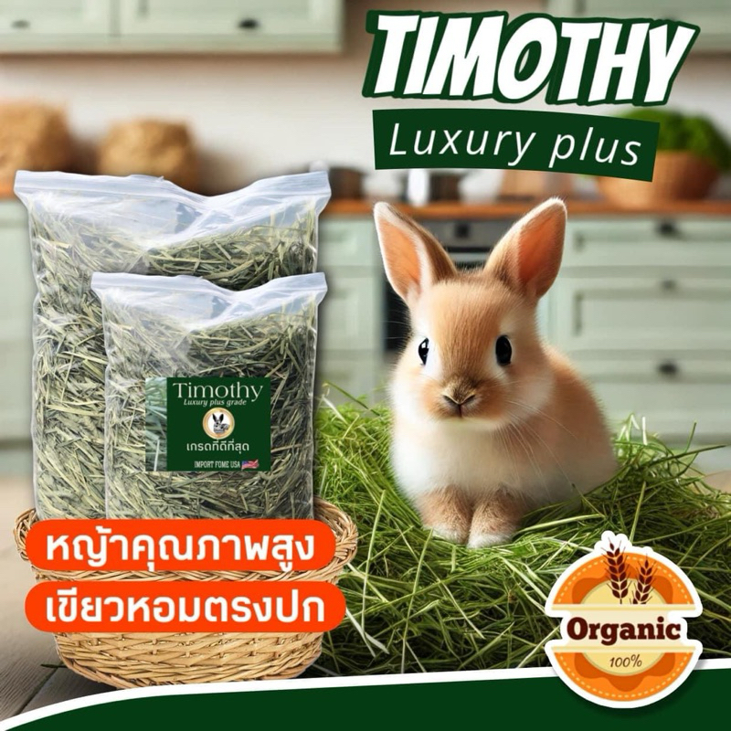 📌ลดแรง 6 เดือน📌  ทิมโมธี เกรดลัคชูรี่ 1 กก สำหรับกระต่ายร่อนฝุ่น