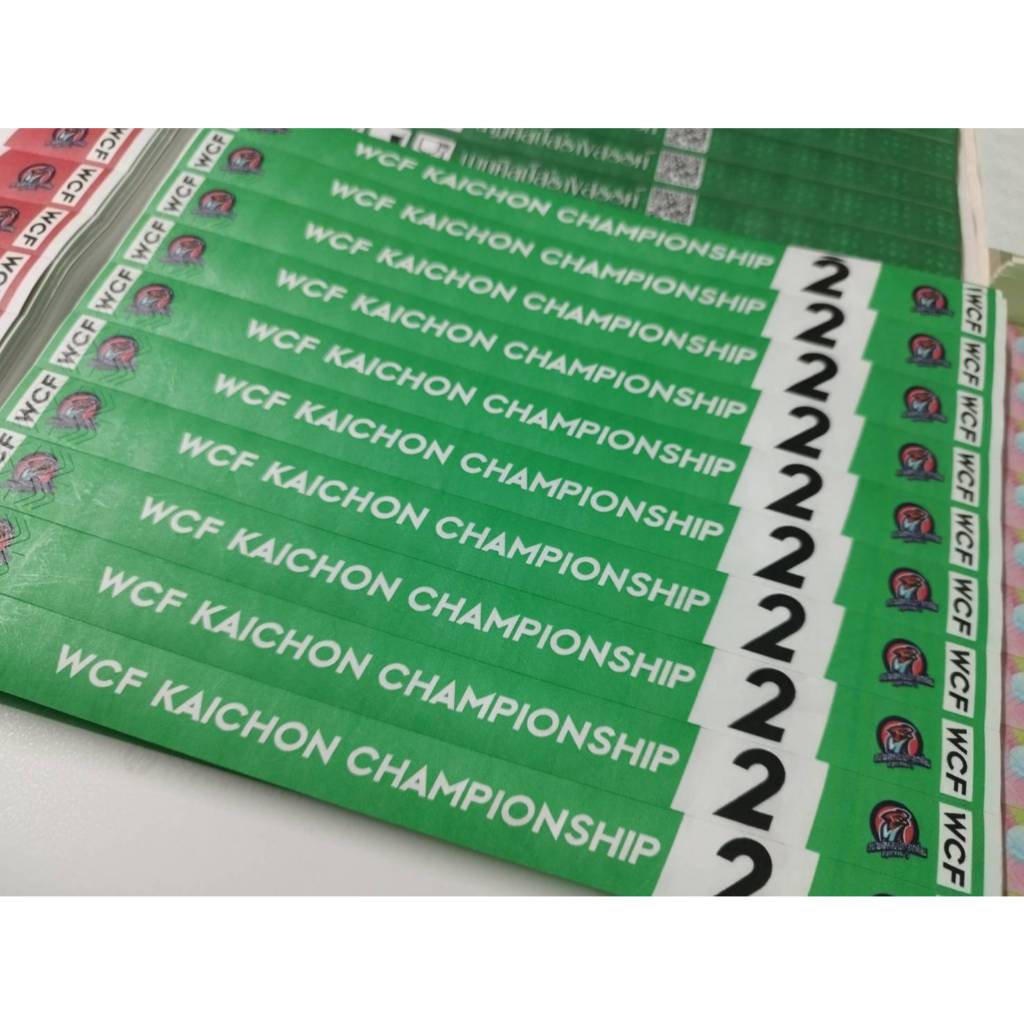 ริสแบนด์กระดาษกันน้ำขนาด 25*1.9 cm. ตามแบบลูกค้า(มีแบบแล้วผลิต 3-5 วัน) - รูปที่ 2