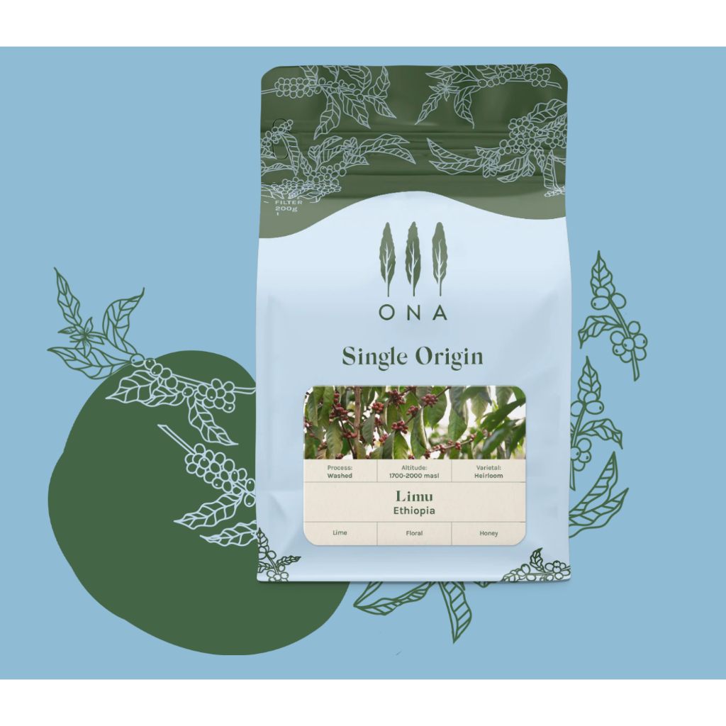 ONA Single Origin Limu, Ethiopia, Washed Filter coffee เมล็ดกาแฟคั่ว จากประเทศออสเตรเลีย