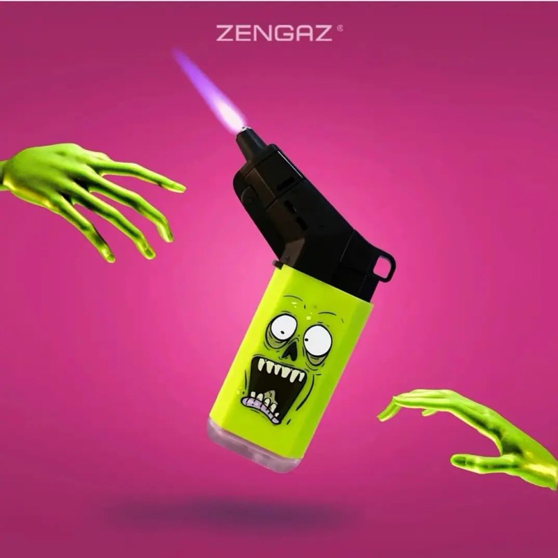 ไฟฟู่ ซี่รี่แรก Zengaz แบบเติมแก๊ส หัวพ้นไฟ ปรับไฟได้ (คละลาย1ชิ้น) ขณะส่งไม่มีแก๊ส