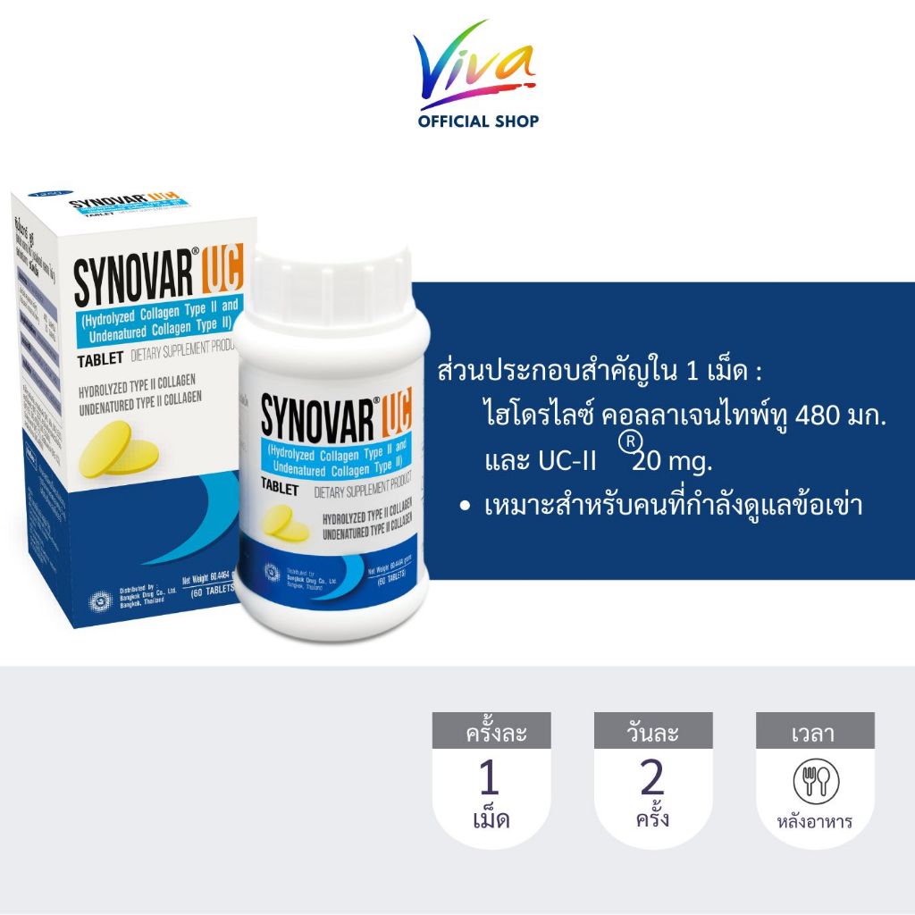 Synovar UC Tablet ขนาด60เม็ด