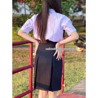 กระโปรงทวิส2 สีกรมเข้มตราน้านา ตีเกร็ด 5.5 (แจ้งรับบิล กรุณาหมายเหตุก่อนยืนยันคำสั่งซื้อ)
