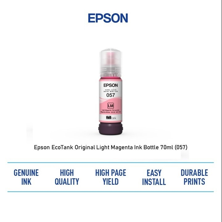 EPSON 057 หมึกเติมแท้เอปสัน 💯% ของแท้ EPSON 057 เหมาะสำหรับใช้ใน T09D100-600 FOR L8050 L18050,สีสดใส ไม่ซีดจางง่าย ราคา