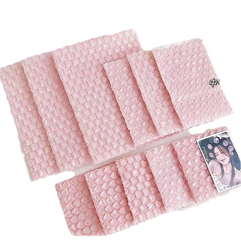 พร้อมส่ง แพค 10 ชิ้น ซองบับเบิ้ลหัวใจ สีชมพู สำหรับใส่รูป การ์ด ราคา ถูกที่สุด ดีลบีเคเค แกลเลอรีภาพที่ 6