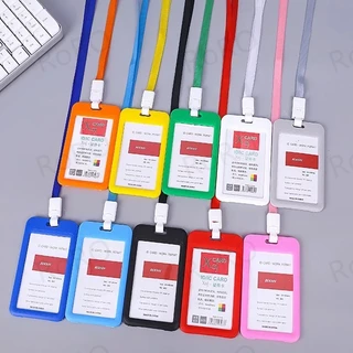ที่ใส่บัตรทำงาน แนวตั้ง/นอน ที่ใส่บัตร + สายห้อยคอ บัตรนักเรียน กรอบบัตร PP ป้ายชื่อ 10 สี ที่ใส่บัตรพนักงาน กรอบใส่บัตร