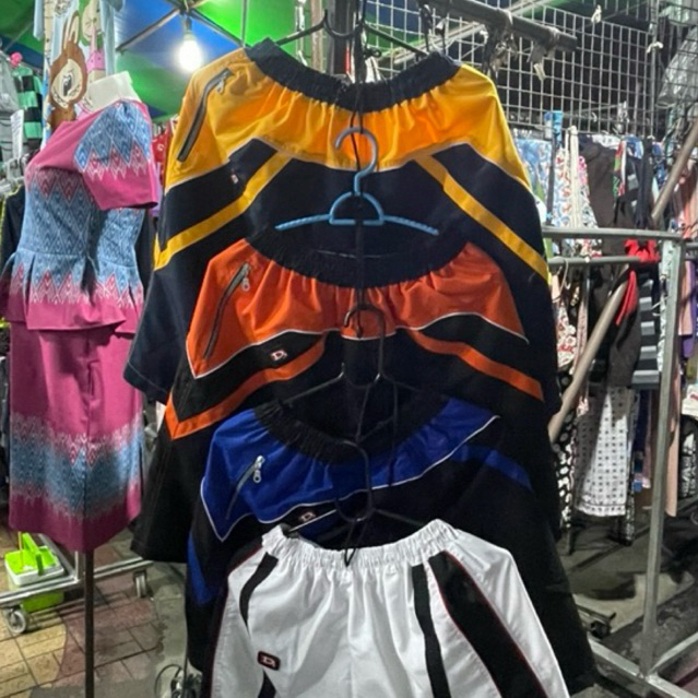 กางเกงดีเซลขาสั้น แบบกระซิป ผ้าร่ม ไม่มีลาย ไซส์ F