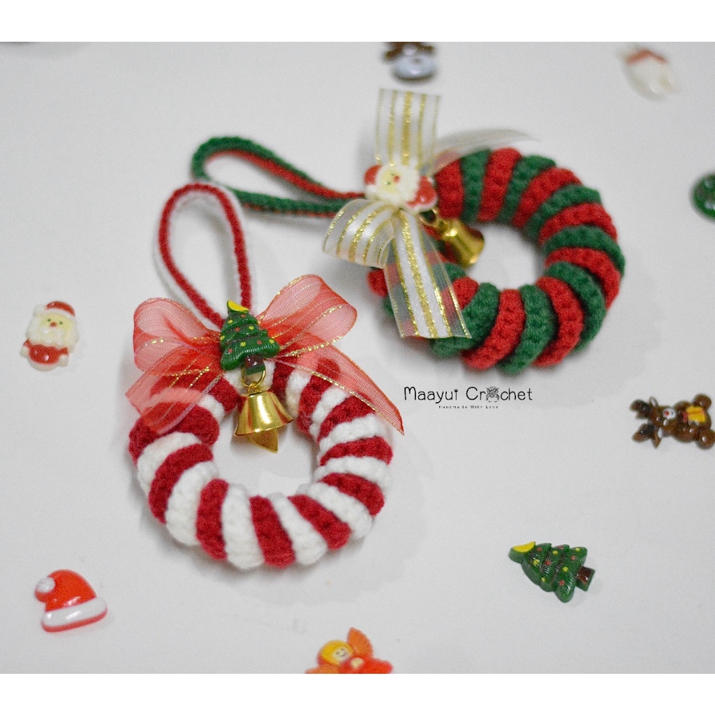 Crochet christmas wreath หรีดคริสต์มาส
