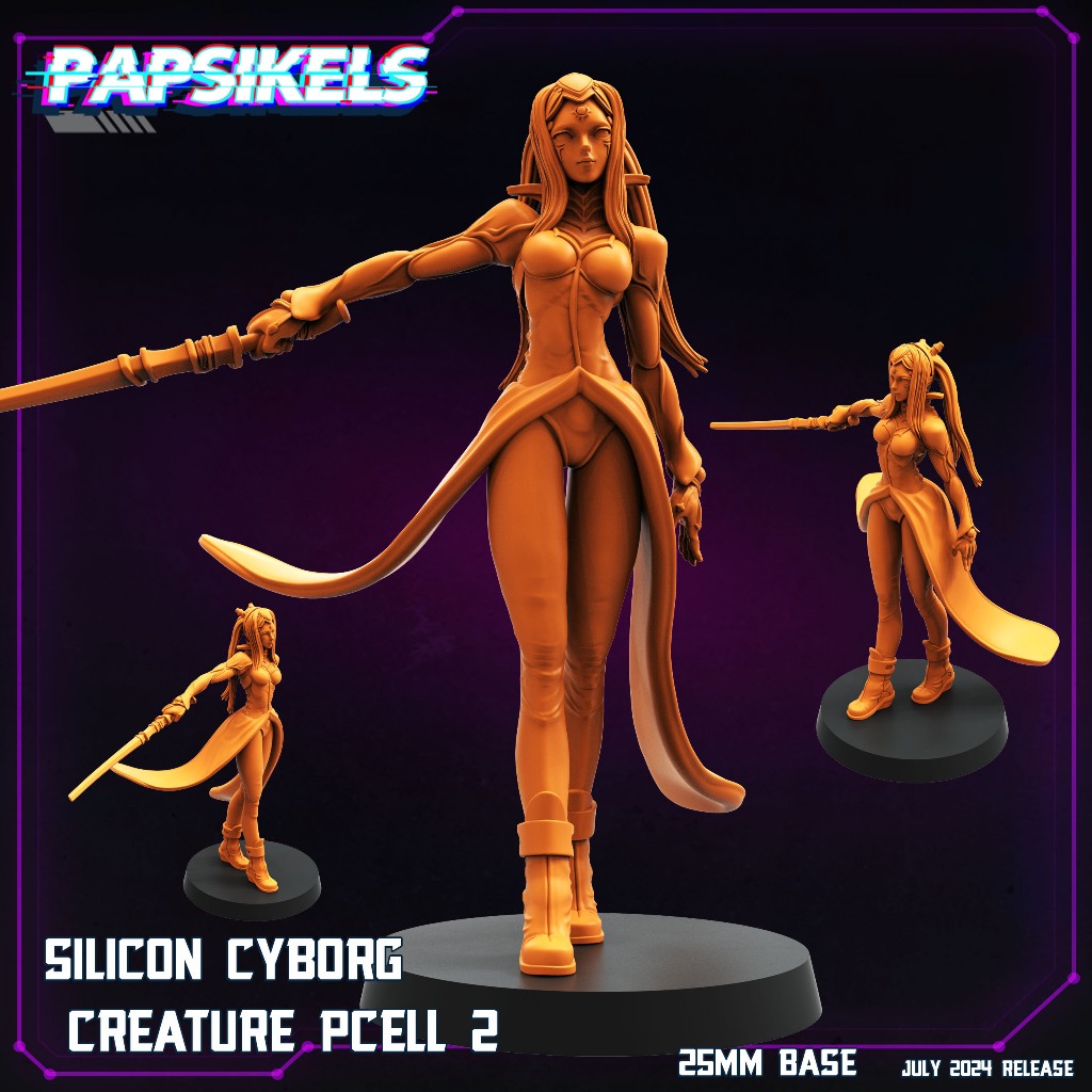 Silicon Life Pcell [2] - Blame - Construct Humanoid / 32mm scale 3D printed miniature PSK