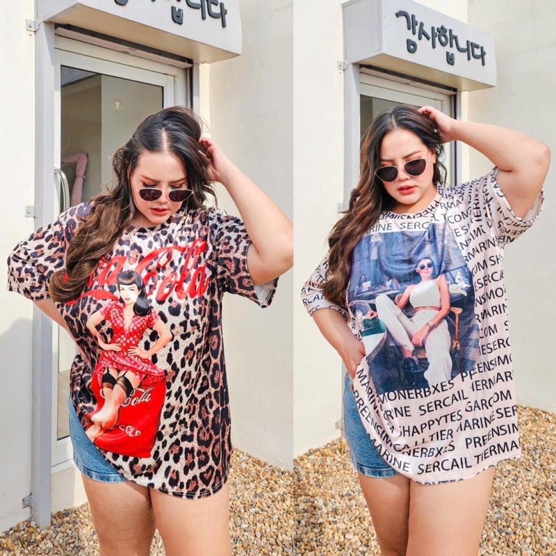 อก46-64 Velvet printing T-shirt