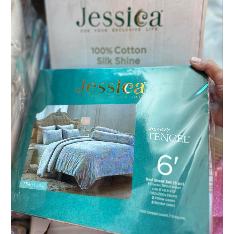 เซ็ตผ้าปูที่นอน jessica tencel 500 เส้นด้าย