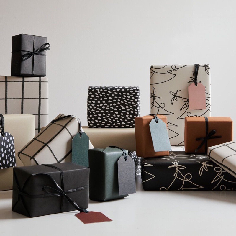 กระดาษห่อของขวัญเรียบง่าย Gift wrapping paper 礼品包装纸