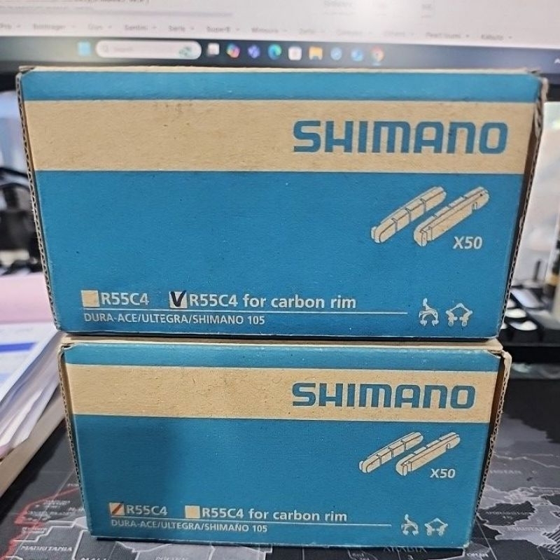ผ้าเบรค shimano สำหรับริมเบรค สำหรับขอบล้อ อลูมีเนียม และขอบล้อ คาบอน ของแท้ศูนย์ไทย