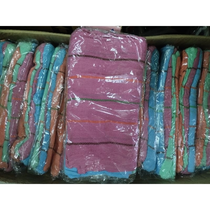 ผ้าขนหนู (รุ่นถูก) 15×30นิ้ว คละสี (ขายยกโหล)