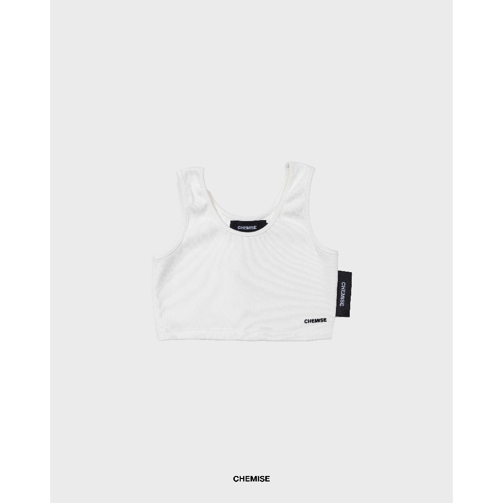 CHEMISE Classic White Tank Cropped Top