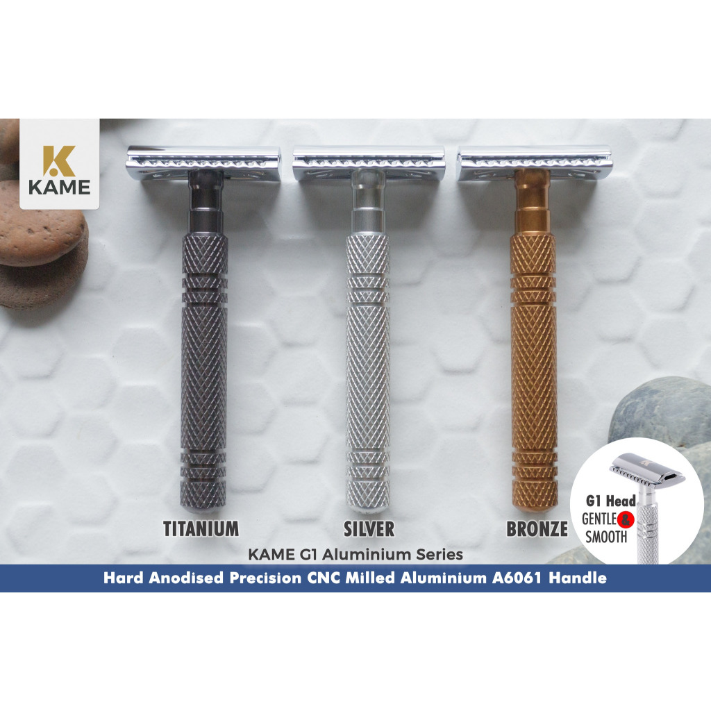 มีดโกนสองคม KAME (คาเมะ) G1 KMS95 Aluminium มีดโกนหนวด