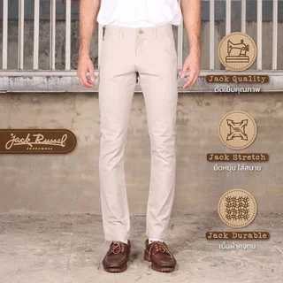 JACK RUSSEL กางเกงชีโน่ ทรงกระบอกเล็ก Slim-Fit รุ่น J-315 กางเกงแจ็ครัสเซล