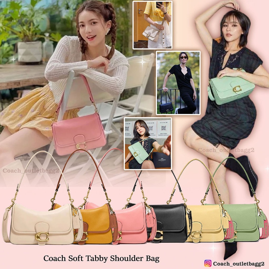 💯ปล่อยโปร ลด 750 บาท🔥C0ach Soft Tabby Shoulder Bag