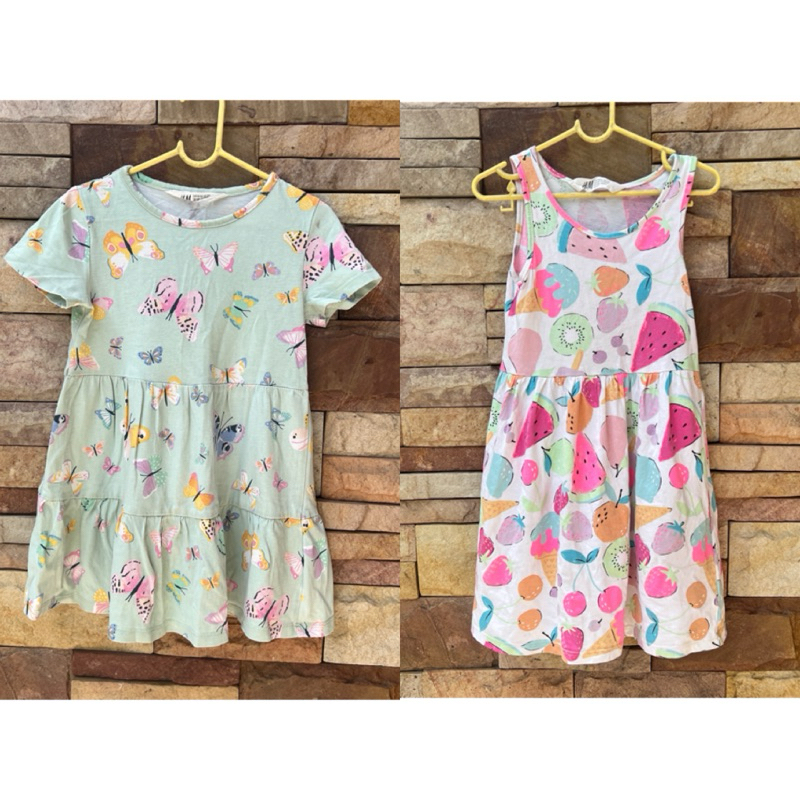 [สินค้ามือสอง] ชุดเดรส H&M ของแท้ มีไซส์ 98 , 110