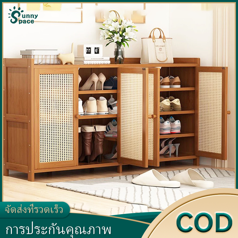 ตู้เก็บรองเท้า ตู้รองเท้า ชั้นวางรองเท้า ตู้รองเท้าไม้ หลายชั้น ตู้เก็บรองเท้ากันฝุ่น ชั้น 5/7