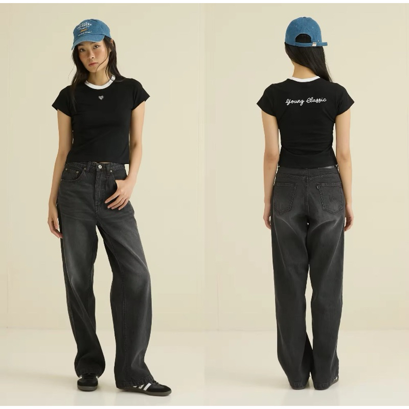 Kanni Studio - Waffle denim pants (uses like new อ่านรายละเอียดก่อนน้า)