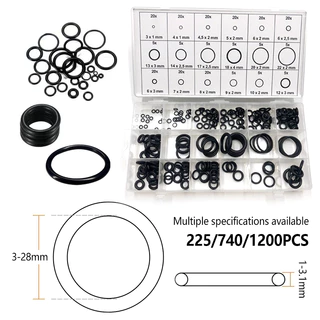 O-Ring ชุดโอริงยางซีล โอริงยาง 225/740/1200 ชิ้น ครื่องซักผ้าปะเก็นซีล ยางสีดำ