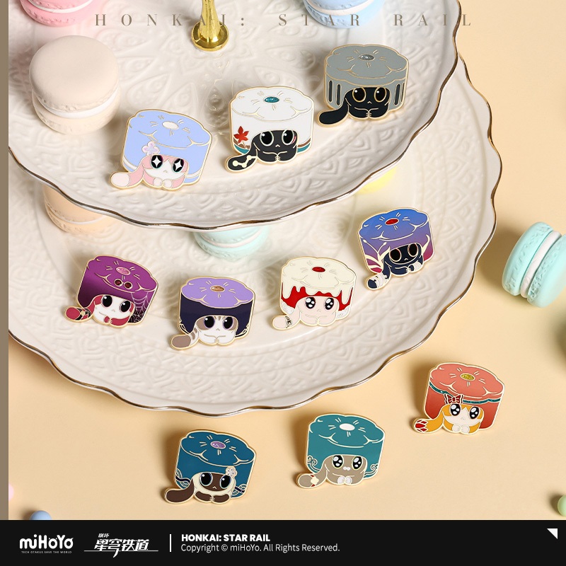 [ พร้อมส่ง / Official ] Honkai Star Rail Ruan Mei's Creation Metal Pin ฮงไค สตาร์เรล หมุดโลหะ แมวเค้ก