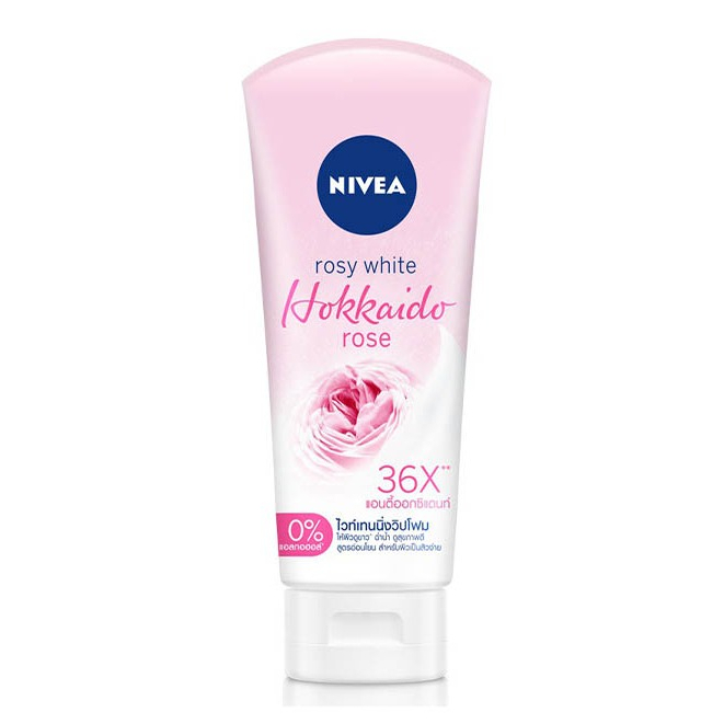 NIVEA Whip Foam Rosy White Hokkaido Rose นีเวีย ไวท์ โรสชี่ โฟมล้างหน้า 100g.