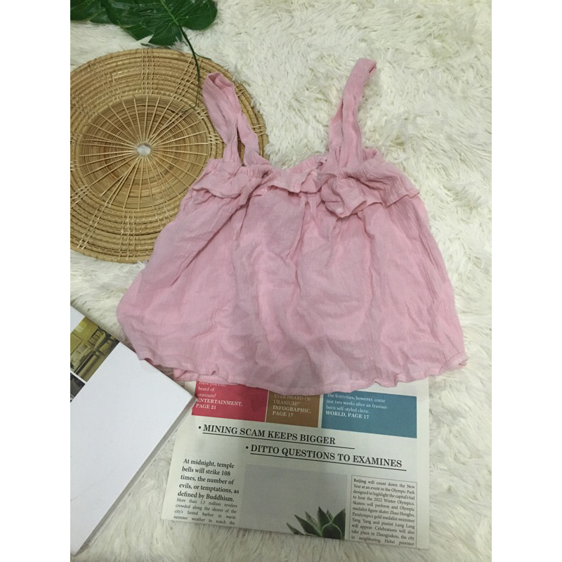 สายเดี่ยว สีขมพู อก 32 (ZB2402-5281)