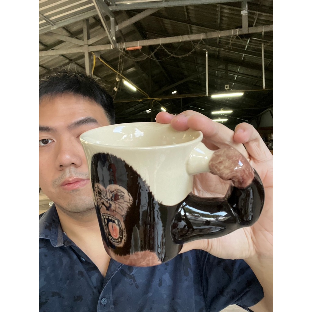 แก้วมัค แก้วกาแฟ แก้วเซรามิค ลายคิงคองกอริลล่า ขนาด3.5x3.5นิ้ว หรือ 300ml หรือ 10.14oz เซรามิกเนื้อสโตนแวร์ Stoneware ออ