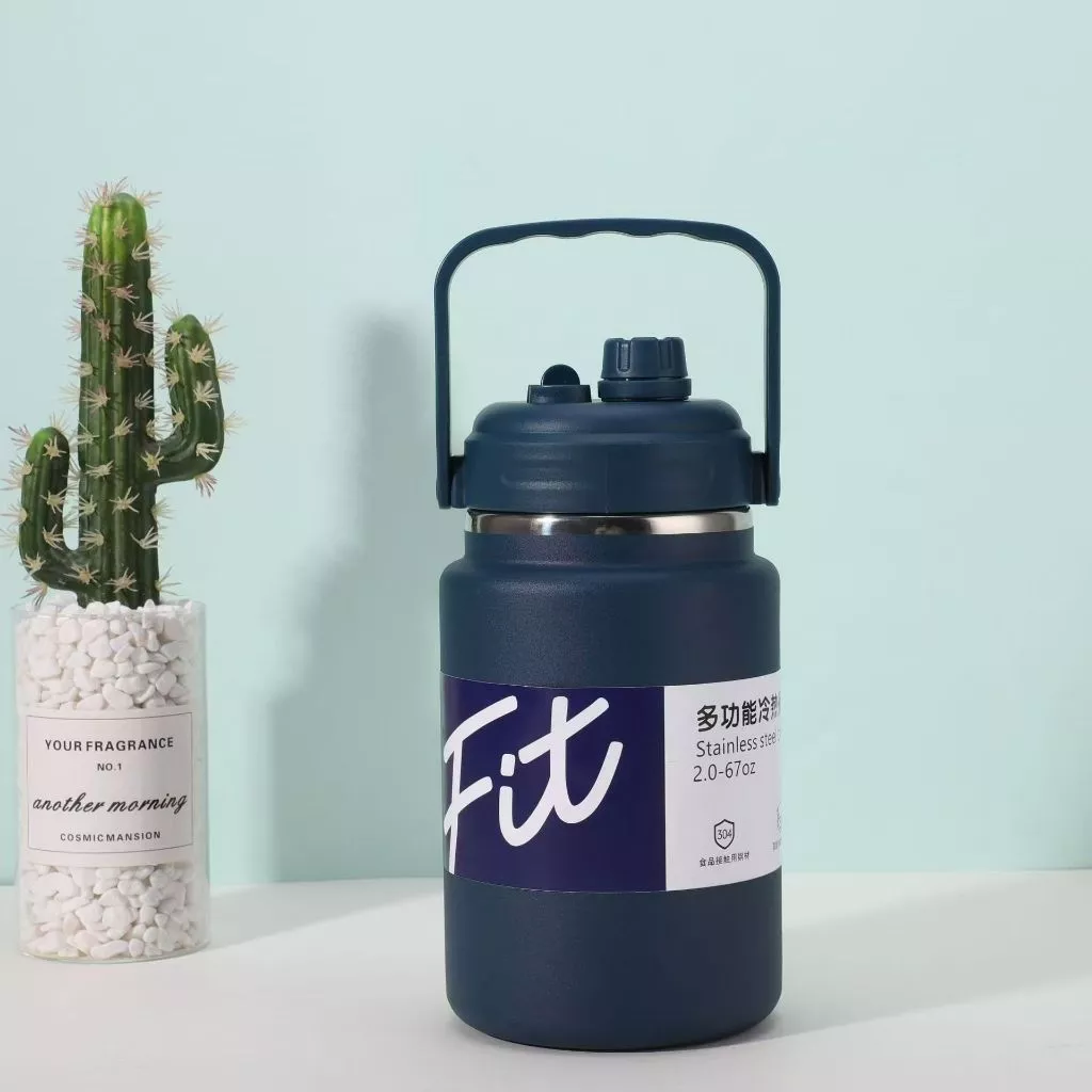 กระติกน้ำ แสตนเลส SUS304 ขนาด 2L/2.5L แก้วไหญ่ อย่างดี กระติกน้ำแข็ง เก็บความเย็นได้ดี แก้วเก็บอุณหภูมิ แคมป์ปิ้ง ขวดน้ำ