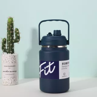 กระติกน้ำ แสตนเลส SUS304 ขนาด 2L/2.5L แก้วไหญ่ อย่างดี กระติกน้ำแข็ง เก็บความเย็นได้ดี แก้วเก็บอุณหภูมิ แคมป์ปิ้ง ขวดน้ำ
