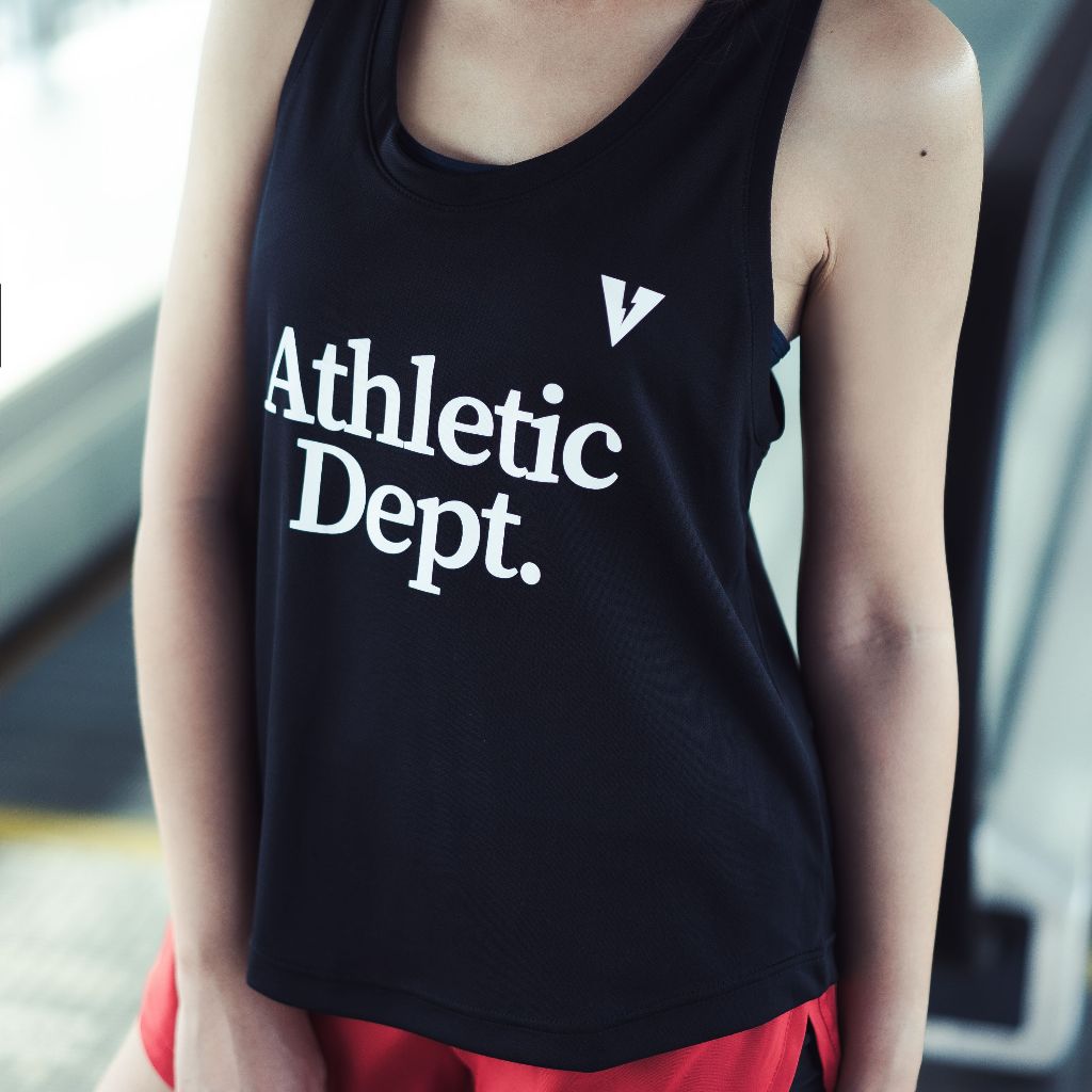VOLT ELECTRON 001 ATHLETIC DEPT. TRAINING SHIRTS BLACK เสื้อกล้าม เทรนนิ่ง ผู้หญิง สีดำ