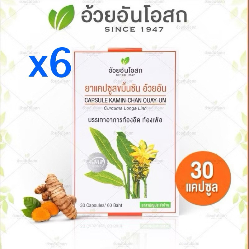 🔥แท้💯%ค่าส่งถูก🚘ขมิ้นชันแคปซูล อ้วยอันโอสถ/ Herbal One ขมิ้นชันอ้วยอัน