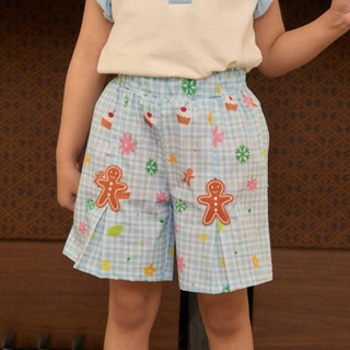 e'clat กางเกงขาสั้น เด็กผู้หญิง 1-6ปี เอวยางยืด ผ้าพิมพ์ลายน…