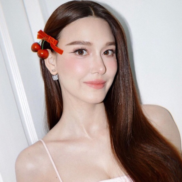 กิ๊บติดผมโบว์แดงกำมะหยี่เชอรี่งงานสวยน่ารักสดใส🍒🍒🍒