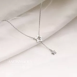 GLAMOR✨จี้สร้อยคอ Anonymous สร้อยคอรูปดาว สร้อยคอเงินแท้925 จี้เพชร สร้อยคอแฟชั่น สร้อยเพชร