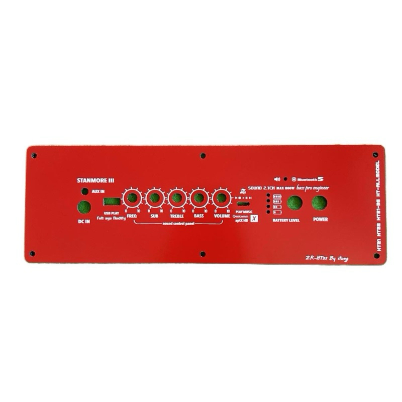 แผ่นเพลทคอมโพสิต ลำโพงบลูทูธ ZK-HT21 HT22 HT21-3G HT-ALLMODEL (สีแดง)