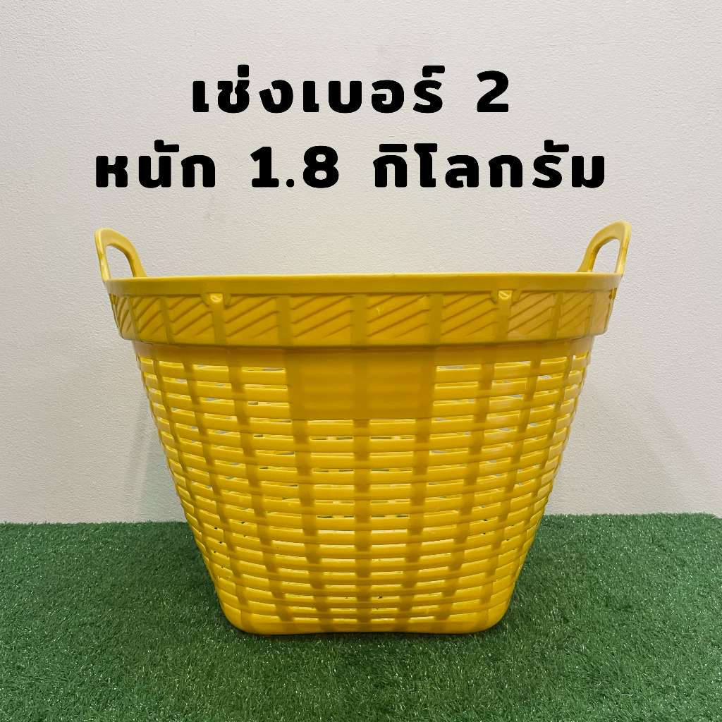 เข่งพลาสติก เข่ง เข่งฉีด เข่งใส่ของ แบบขอบลาย เข่งปลูกต้นไม้ เข่งพลาสติกเบอร์2 เข่งเบอร์2