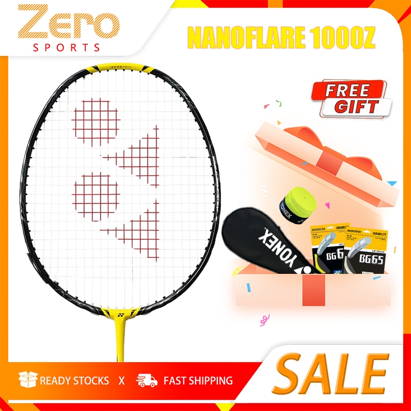 ไม้แบดมินตัน NANOFLARE 1000Z ไม้เดี่ยวน้ำหนักเบา NF1000Z 4U 28Lbs 83g Energy Boost Cap BPSI
