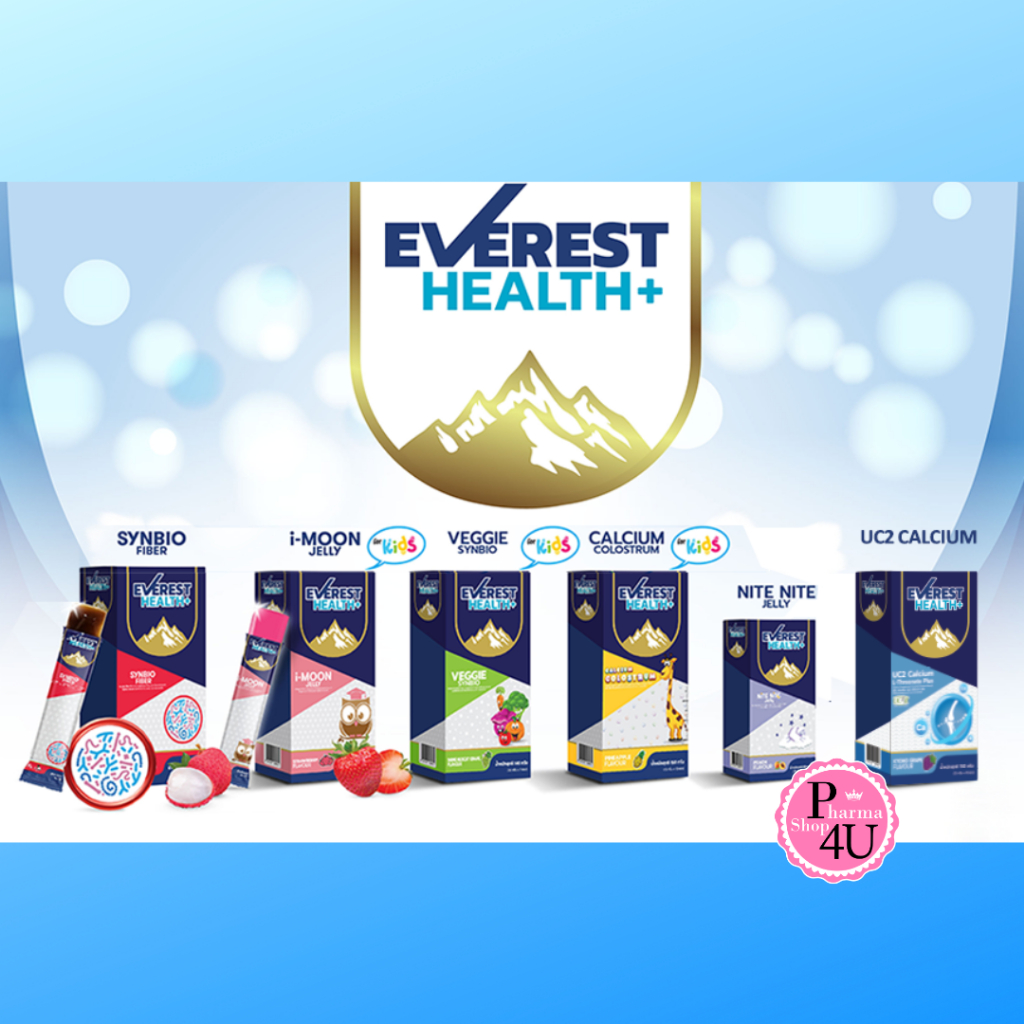 EVEREST HEALTH+ CALCIUM/I-MOON /NITE NITE/SYNBIO FIBER /VEGGIE SYNBIO/UC2 CAL PLUS วิตามันเยลลี่