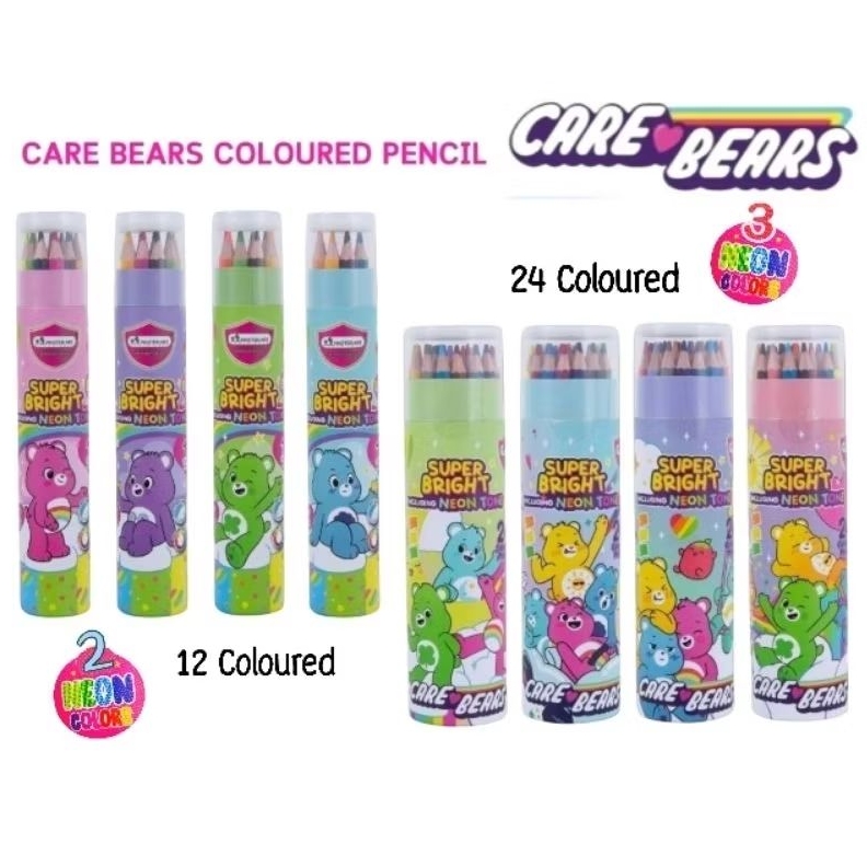Master Art สีไม้มาสเตอร์อาร์ต Care Bears 12 สี, 24 สี รุ่น Super Bright สีสดสว่างกว่าเดิม (ราคาต่อ 1 กระปุก/คละลาย)