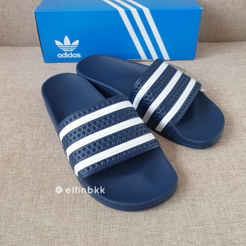 แท้ 💯 Made in Italy 🇮🇹 Adidas ADILETTE slides/sandals  รองเท้าแตะ อาดิดาส แบบสวม สีกรม สีดำ