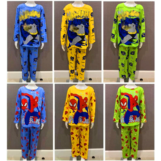 ⚡️SALE⚡️❌‼️คละลาย‼️❌ชุดนอนเด็กแขนยาวขายาว 1-9ขวบ เนื้อผ้านิ่มสวมใส่สบาย ชุดเสื้อ+กางเกง