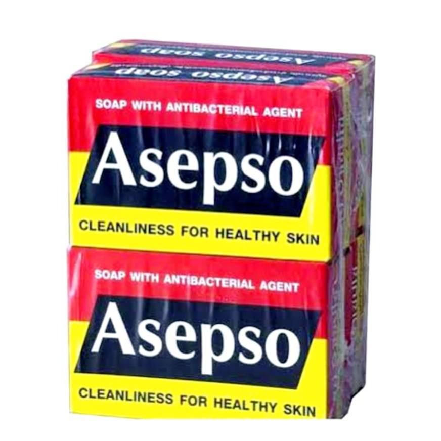 Asepso อาเซปโซ สบู่ก้อน สูตรออริจินัล ขนาด 80 กรัม ( แพ็ค 4 ก้อน )