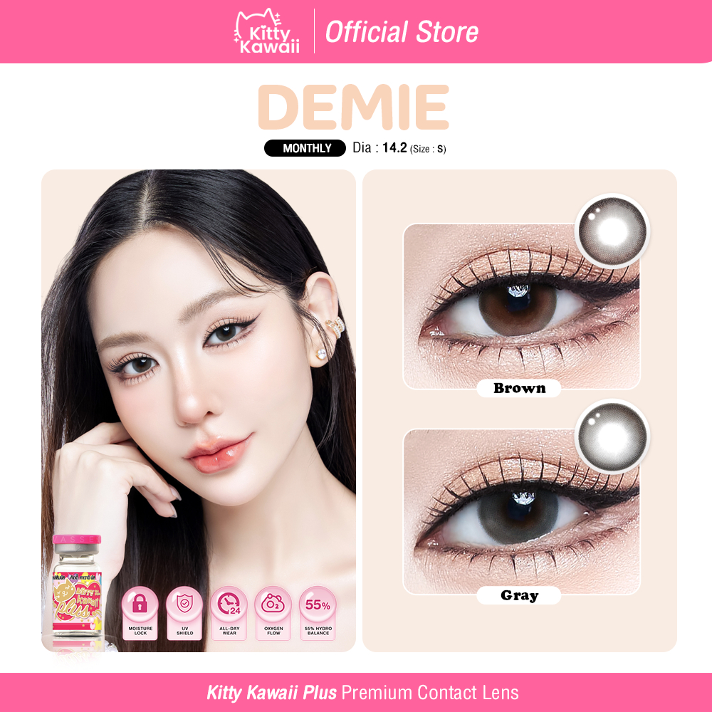 Kitty Kawaii Contact Lens : Demie - คอนแทคเลนส์รายเดือนคิตตี้ คาวาอิ พัส (VIAL)